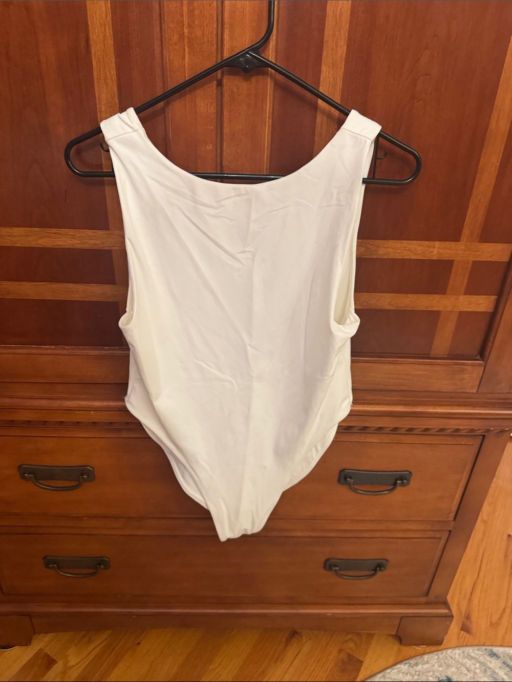 Garage White Sleeveless Bodysuit